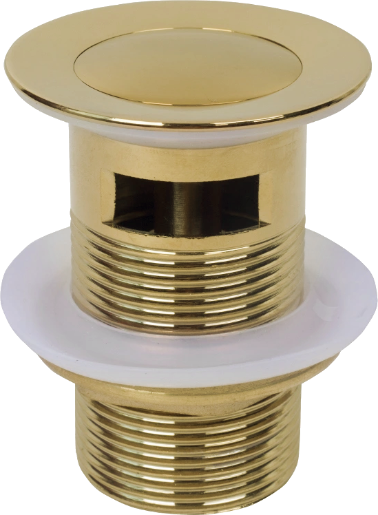 Mexen petit bouchon rond click-clack avec trop-plein, Or - 79925-50