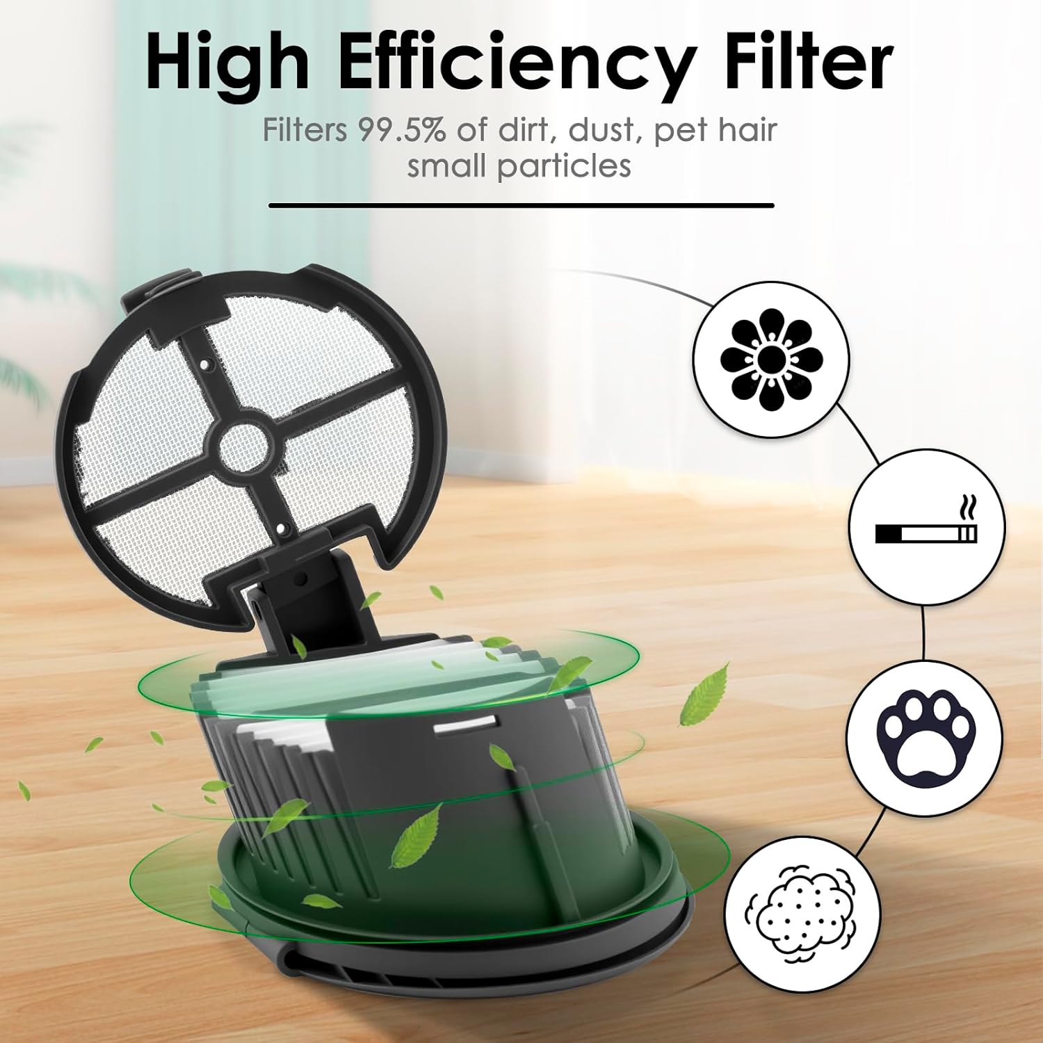 (6 pièces) H14 Pro brosses à rouleaux de rechange et filtres HEPA pour Dreame H14 aspirateur sans fil, 3 brosses à rouleau, 3 filtres HEPA - 3