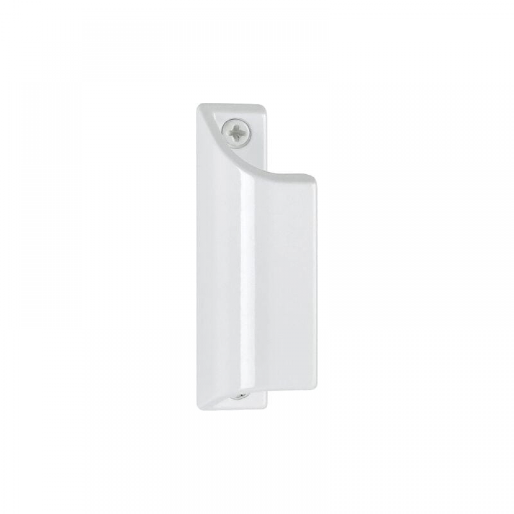Komplet 1 klamki aluminiowej profilowej malowanej na biało L.90 mm - do okna francuskiego, klamka aluminiowa