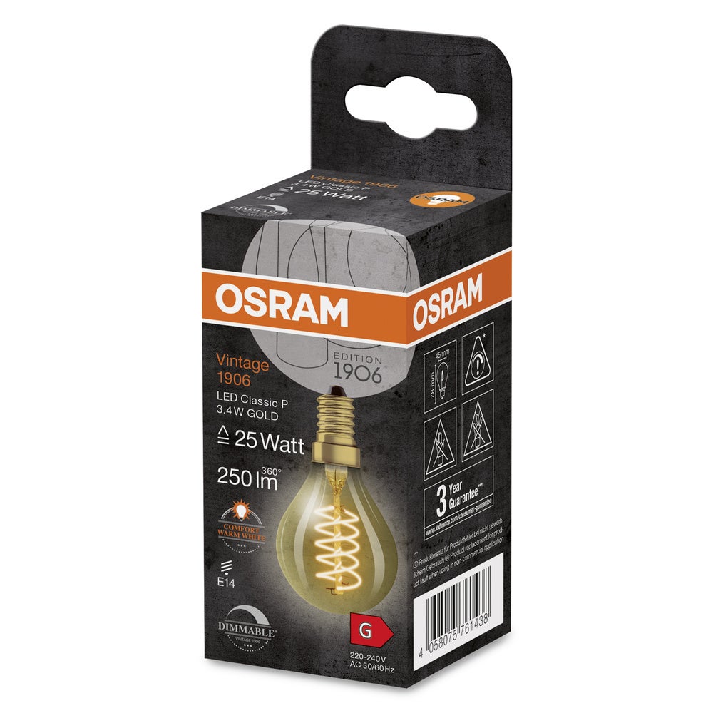 Ampoule LED OSRAM Vintage 1906, or, 3,4W, 250lm - 3