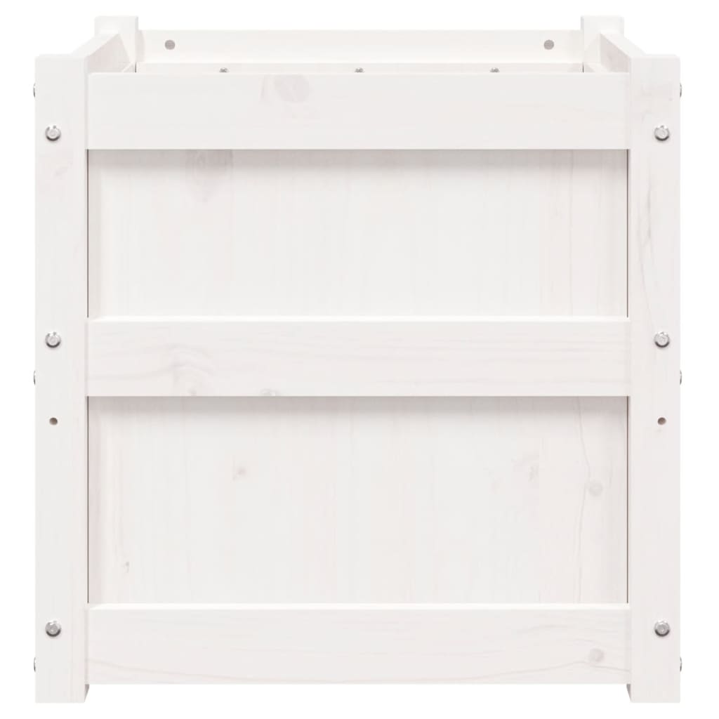 2 pcs Jardinière，Bac à fleurss blanc bois de pin massif CWV23588 - 7