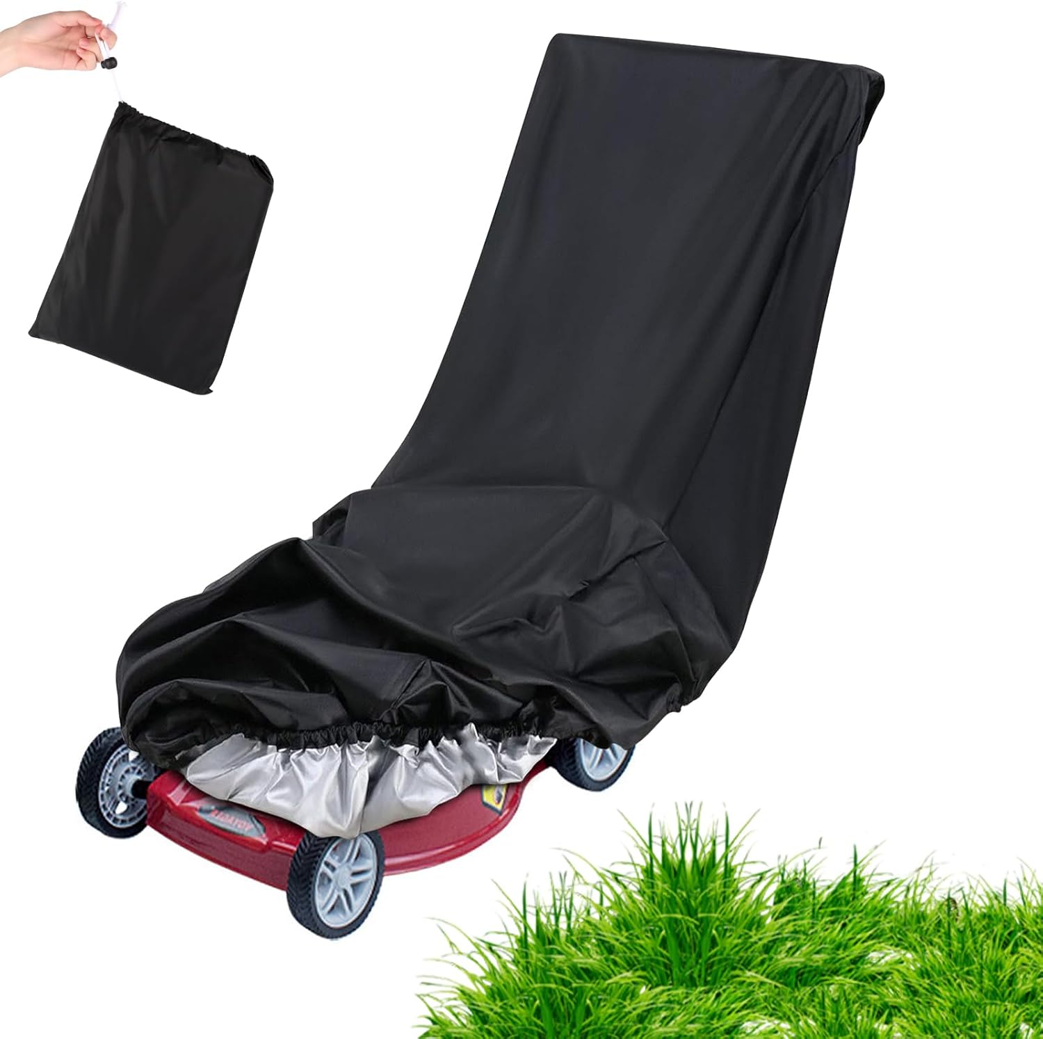 Copertura Impermeabile Per Tagliaerba - Copri Tosaerba 195x66x108cm Con Cordino E Borsa - Foto 2