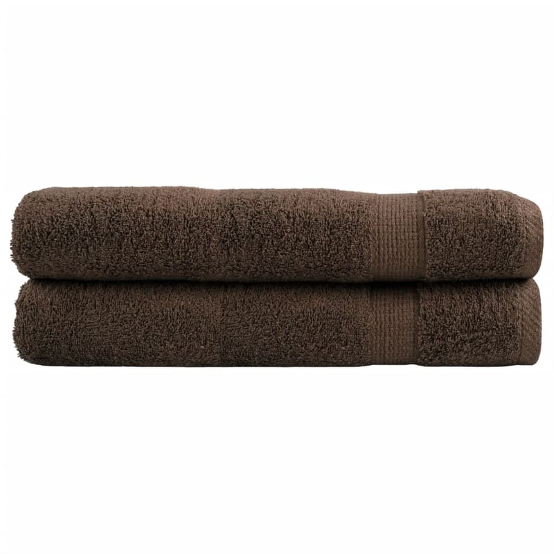 Ręczniki premium, SOLUND, 2 szt., brązowe, 100x200 cm, 600 g/m² vidaXL