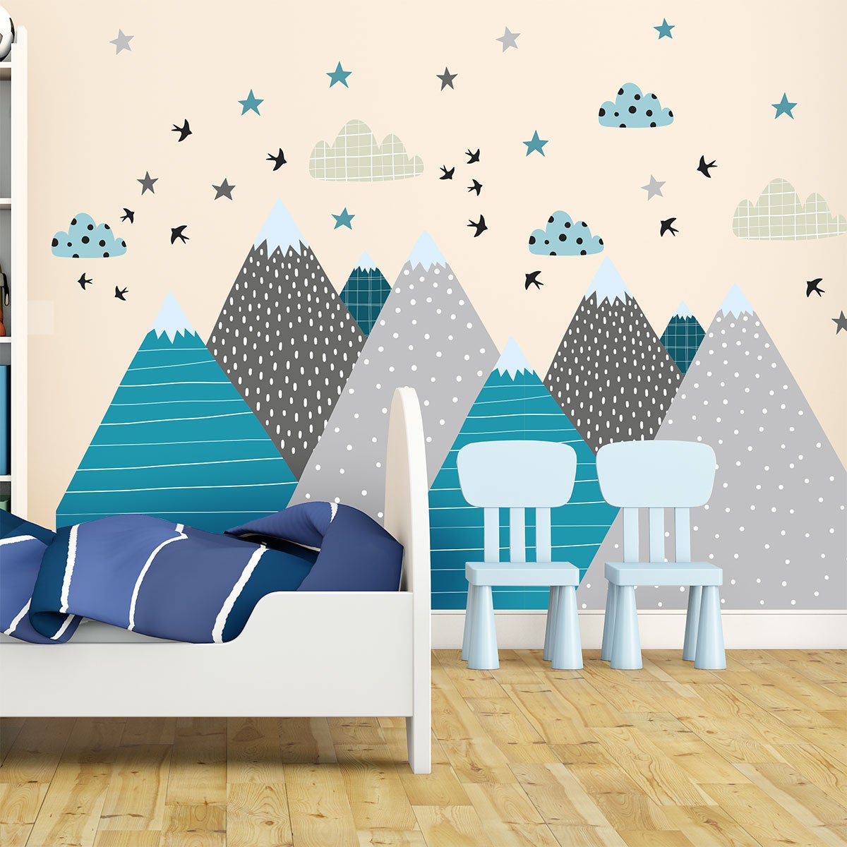 Adesivo bambino di montagna scandinavo janeka - Sticker adesivo - adesivi murali - 70x105cm - 4