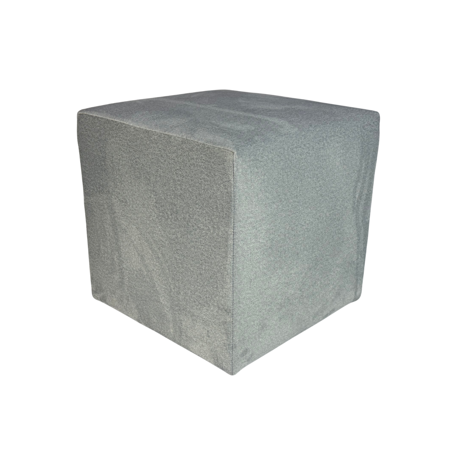 Pufa ELEMENT 40x40 cm kwadratowa trudnopalny welur łatwoczyszczący do sypialni salonu jasno szara