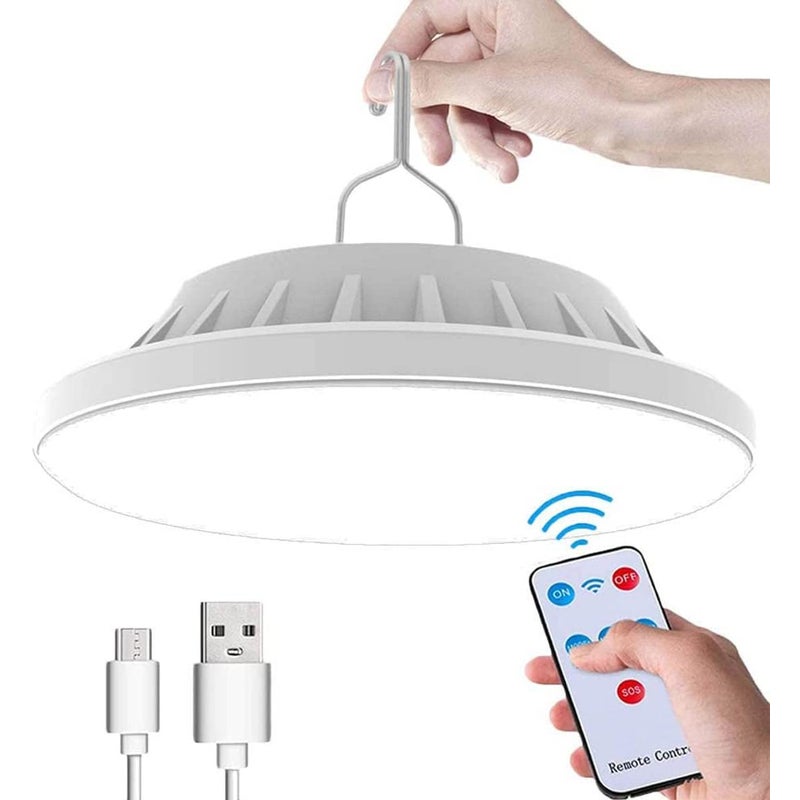 Lampa kempingowa LED zasilana energią słoneczną, ładowana przez USB, z pilotem, 5 trybami, wodoodporna (IPX7), lampa namiotowa z power bankiem do wędr