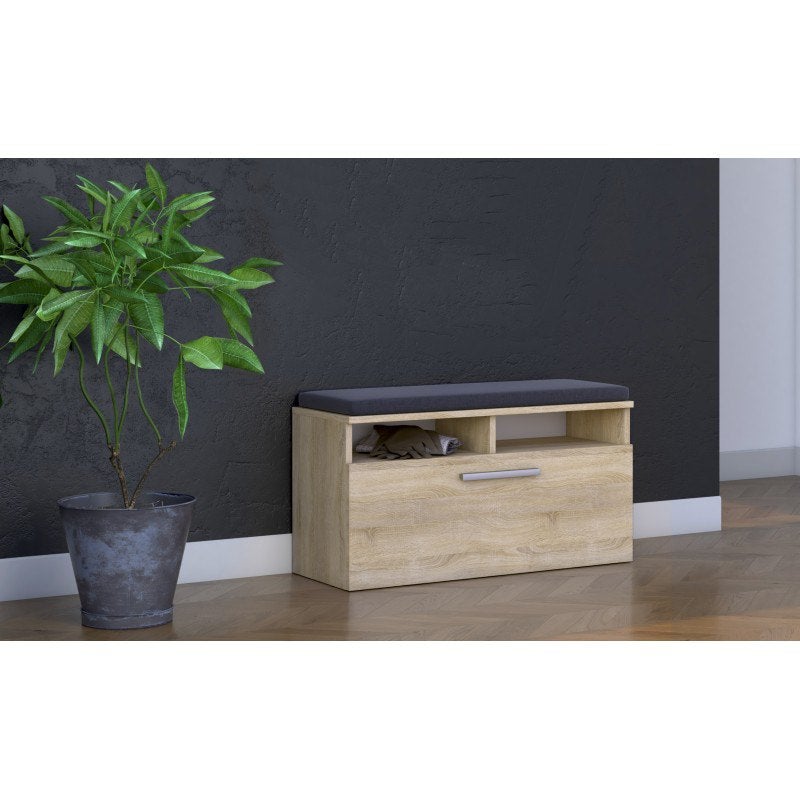 Meuble à chaussures avec assise 6 étagères RIVA chêne sonoma - 3