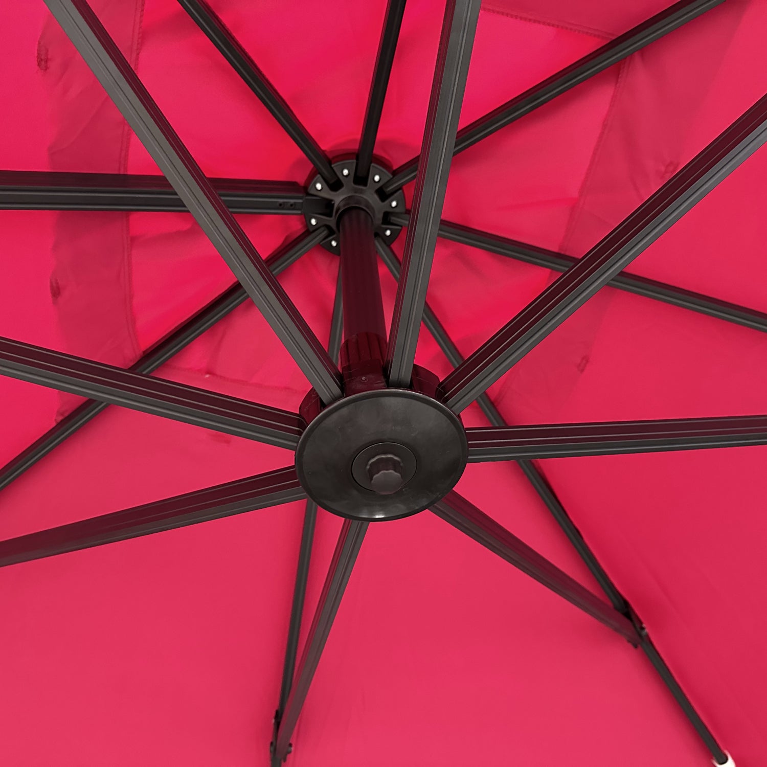 Parasol déporté MOLOKAI carré 3x3m fuchsia + housse - 5