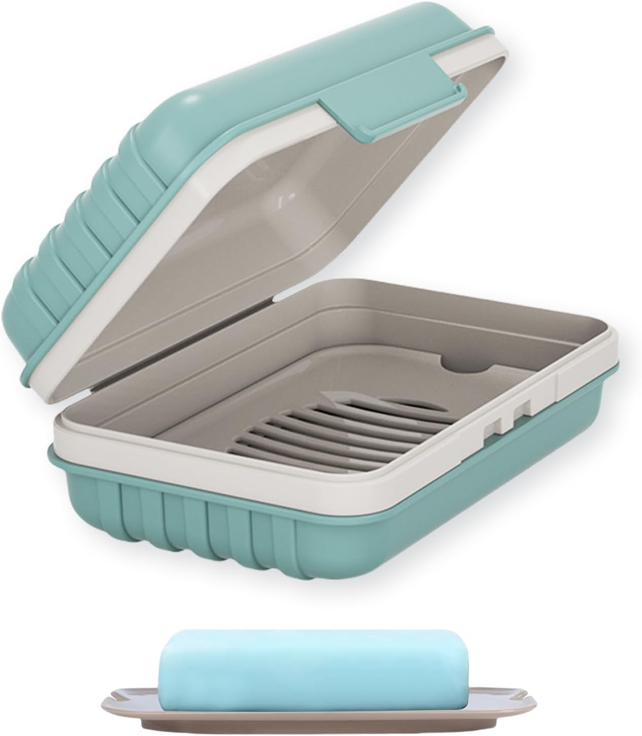 Lofekea Lot de 2 porte-savon avec couvercle drainant Lofekea Lot de 2 porte-savon avec couvercle drainant