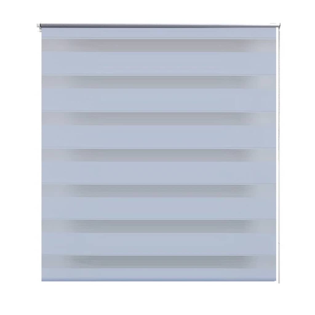 Roleta Zebra 120,9x175 cm Szerokość tkaniny 116,7 cm biała vidaXL