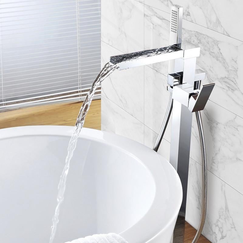 Robinet De Baignoire Au Sol 008 En Laiton Chromé Collection Enipée - 3