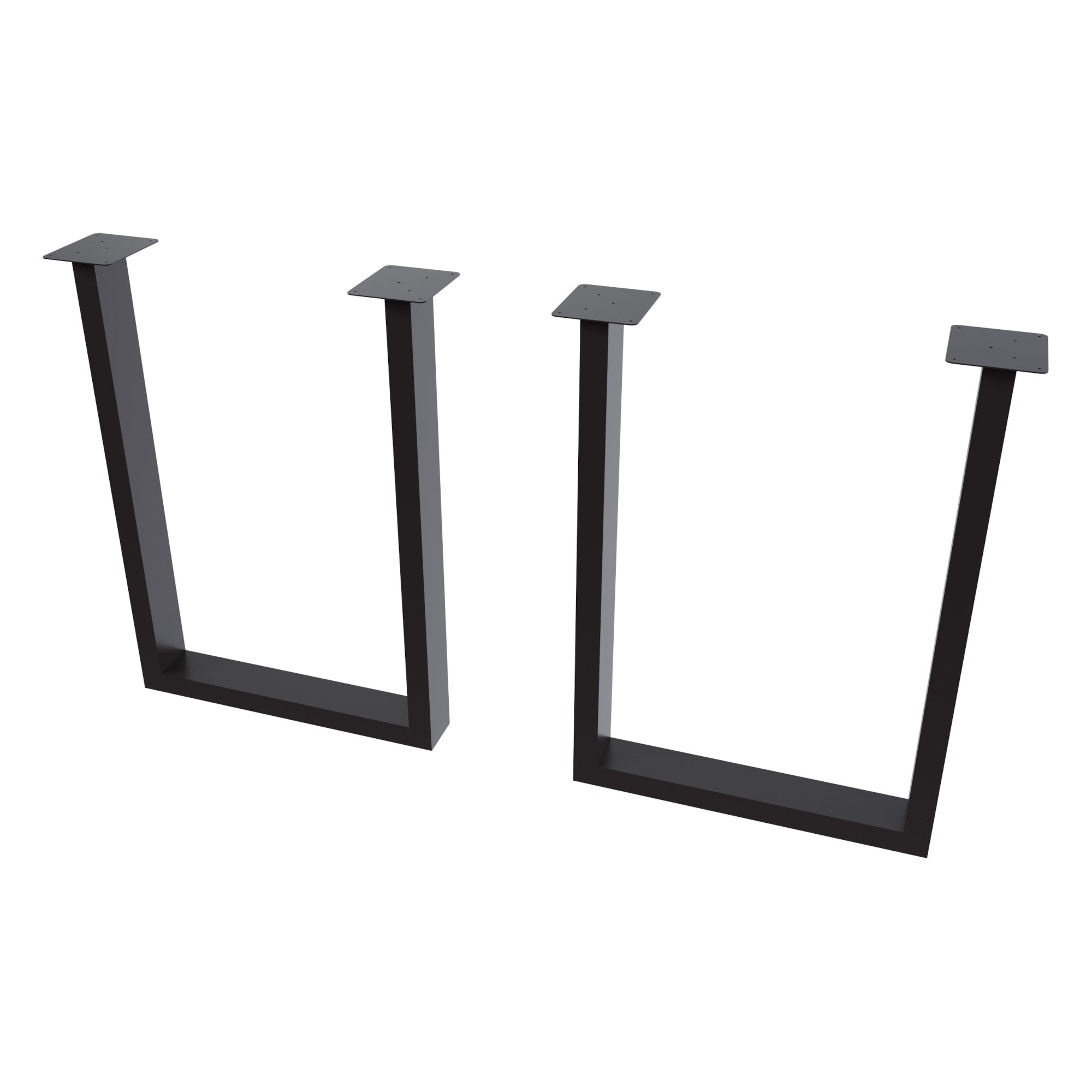 Set de 2 pieds de table Holsted rectangulaires en acier 40 x 28 cm [en.casa] - 5