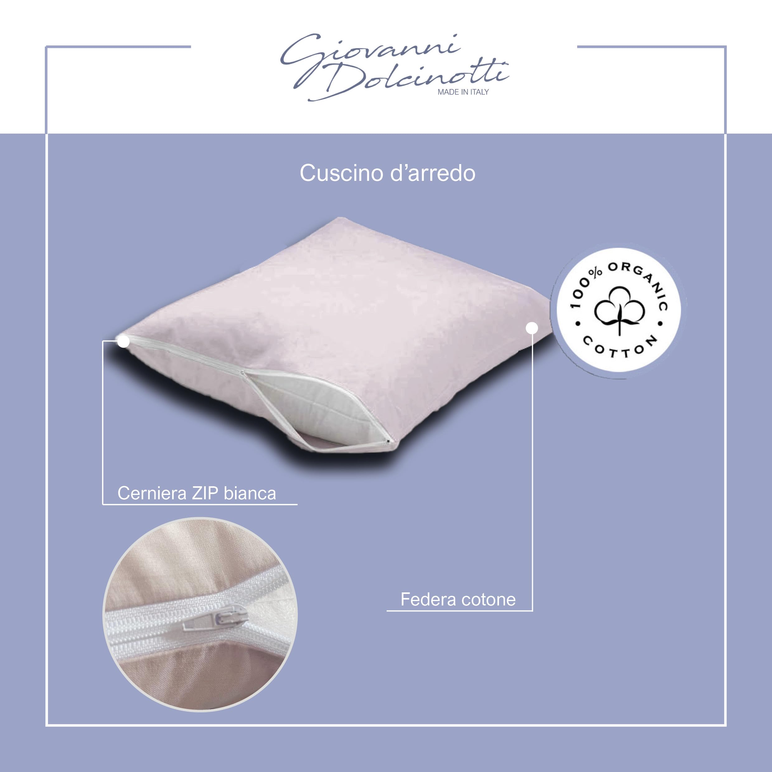 Set 2 Federe Cuscino Giovanni Dolcinotti | 50x80 Cm | 100% Cotone Made In Italy | Bianco - Foto 7
