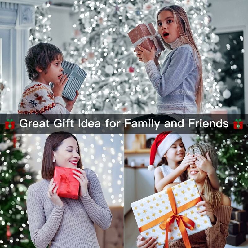 Guirlande lumineuse LED 100 m 1000 LED, étanche IP44, avec télécommande et minuterie, 8 modes, décoration de mariage, salon, fête, blanc froid - 4