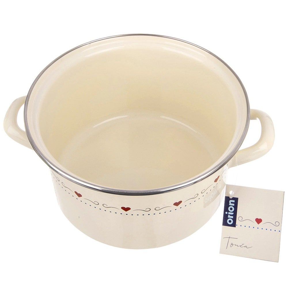 Garnek emaliowany kremowy TONCA 22 cm, 4 l - 7