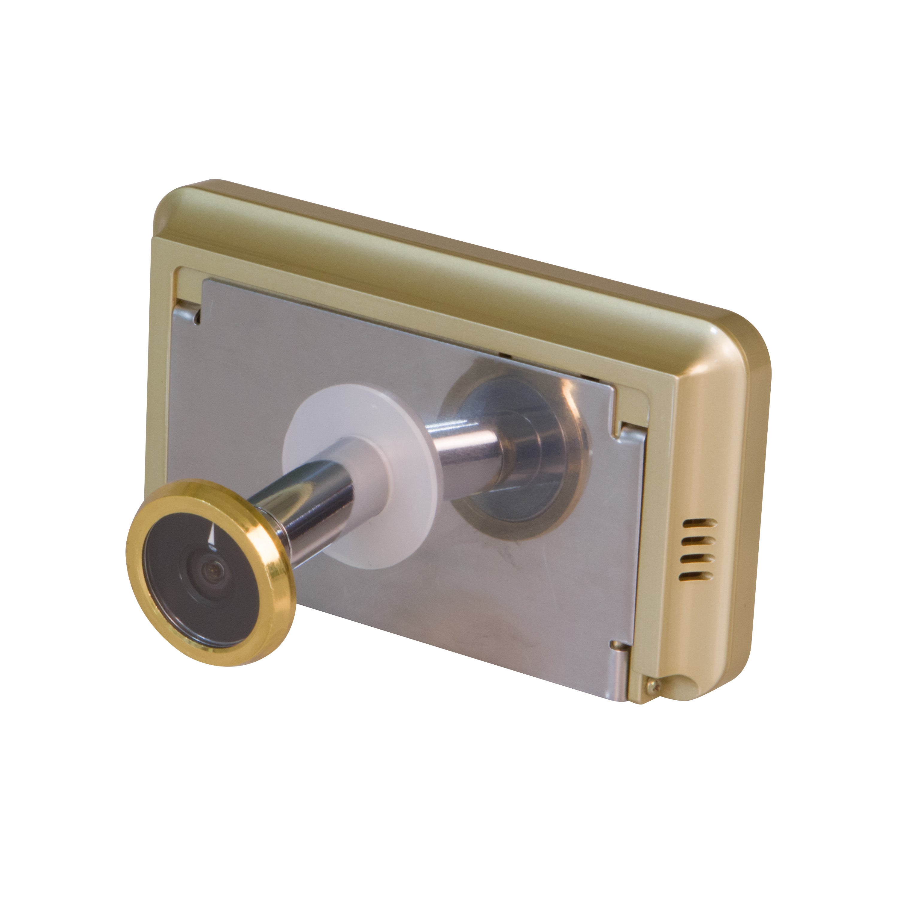 Spioncino Per Porta Superangolare In Ottone - Sicurezza Casa, Facile Installazione, Per Anziani E Bambini