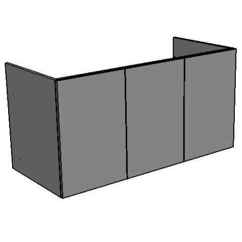 Meuble sous-évier SIM'NF mélaminé blanc 3 Portes - 120cm - 2