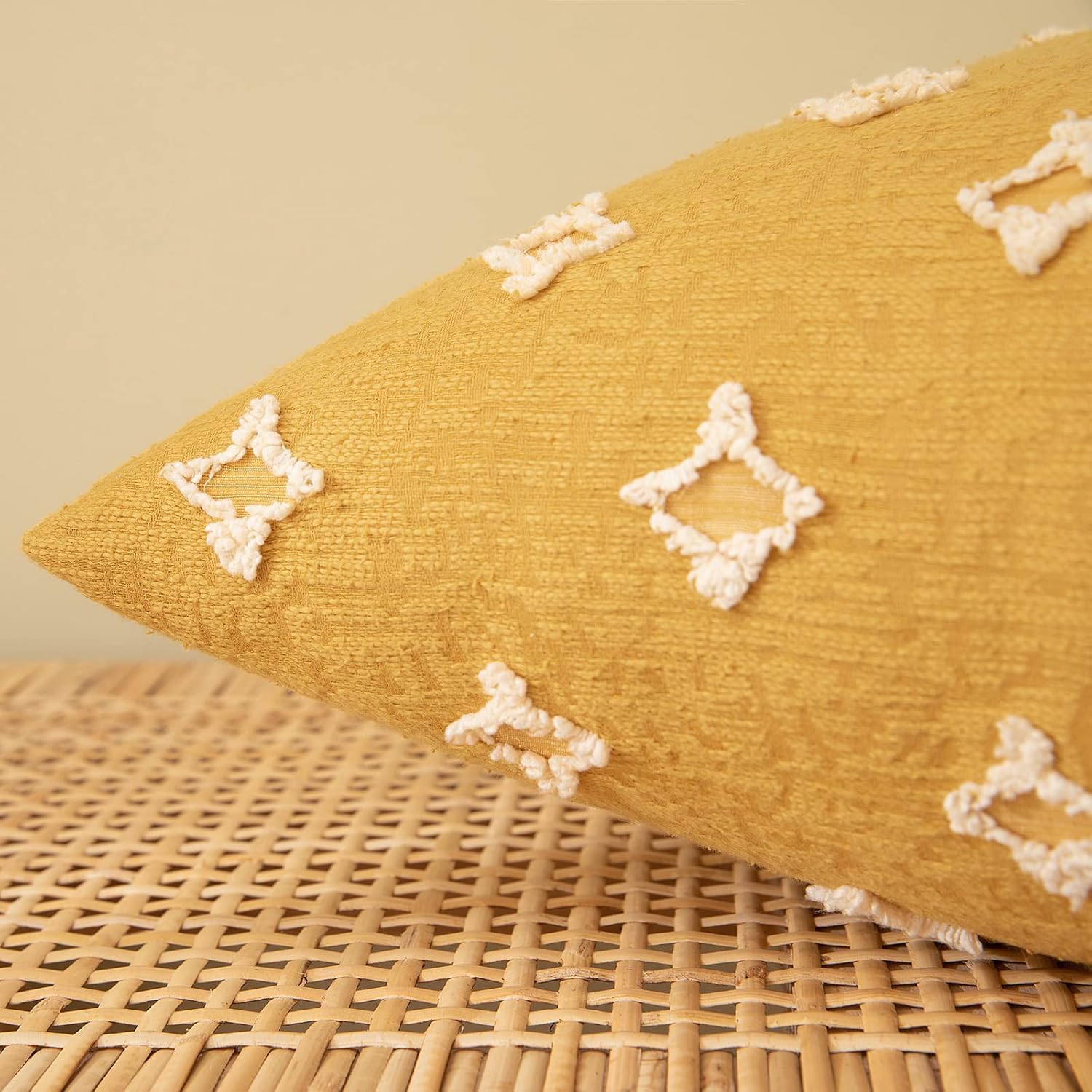 Taie d'oreiller décorative 2 pièces, taie d'oreiller jacquard diamant, housse de coussin, convient pour canapé-lit, salon, chambre, 30*50cm - 3