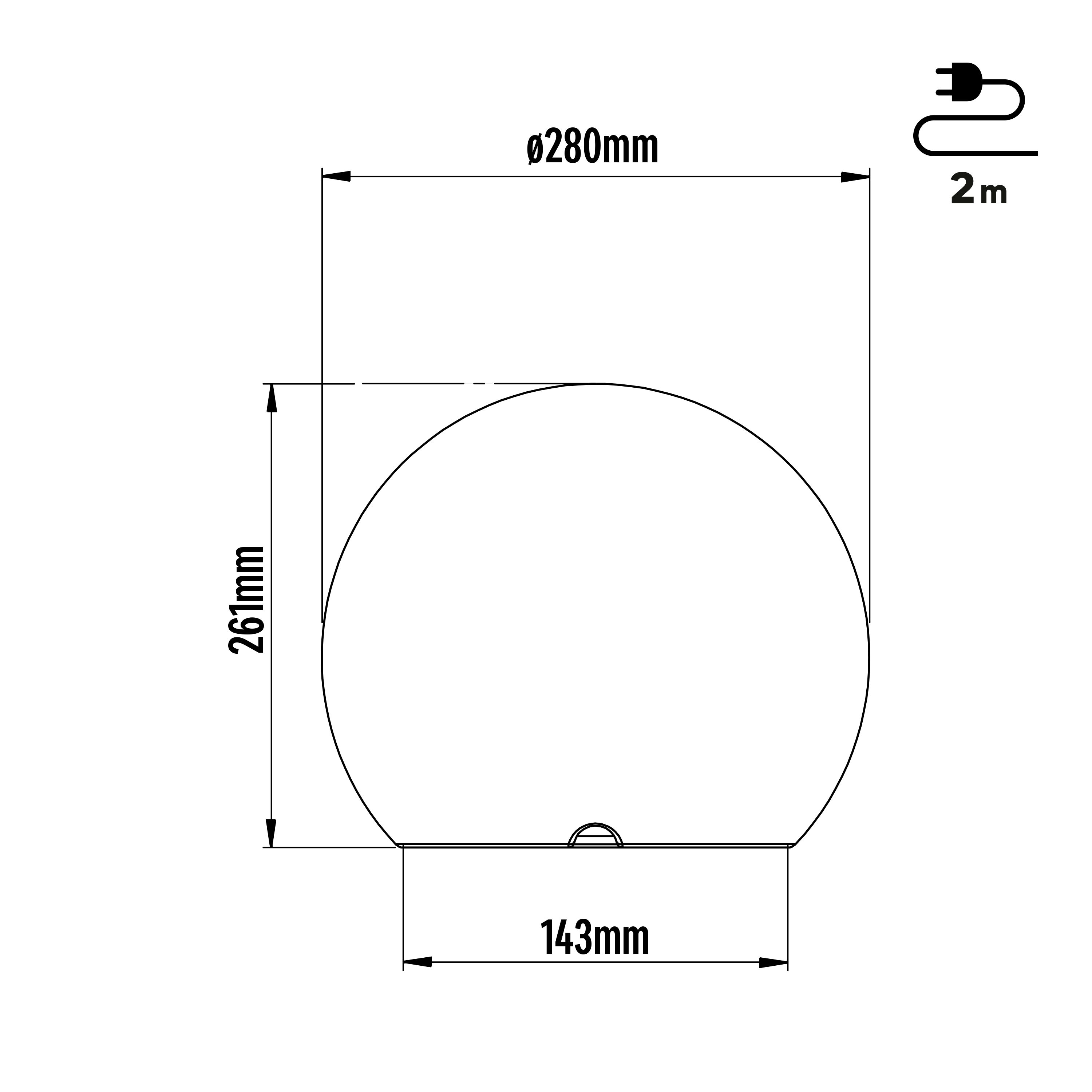 Lampada sferica da esterno ZONGO D. 28 cm - 1 x E27 Max 15W - IP44 - INSPIRE - 7