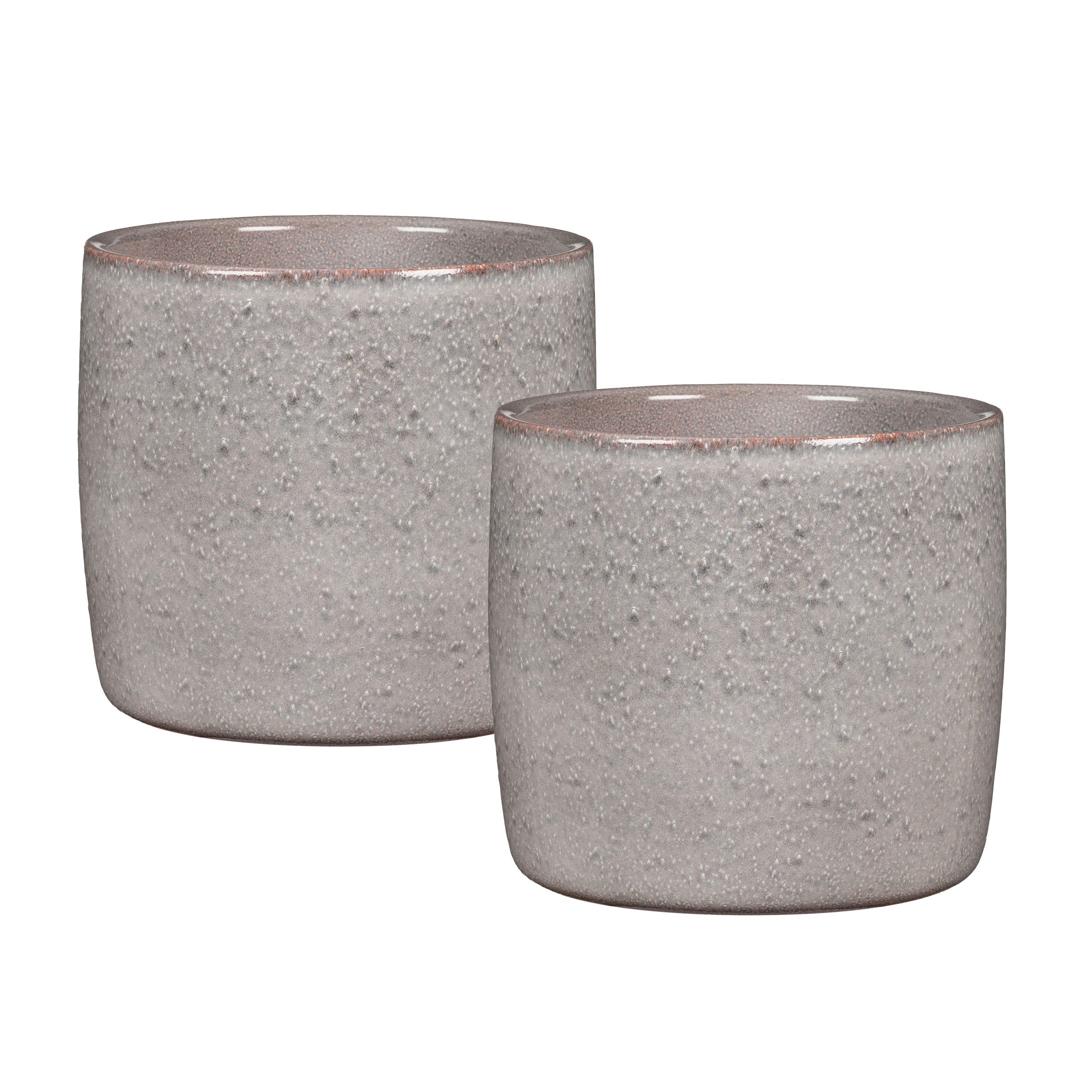 Cache-pot céramique pot à plante SCHEURICH Diam.13 x H.15 cm taupe Cache-pot céramique pot à plante SCHEURICH Diam.13 x H.15 cm taupe