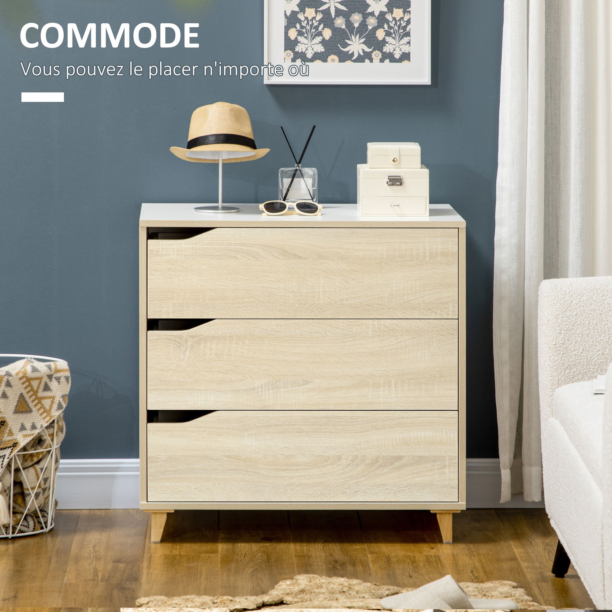 Commode Bois HOMCOM - 4