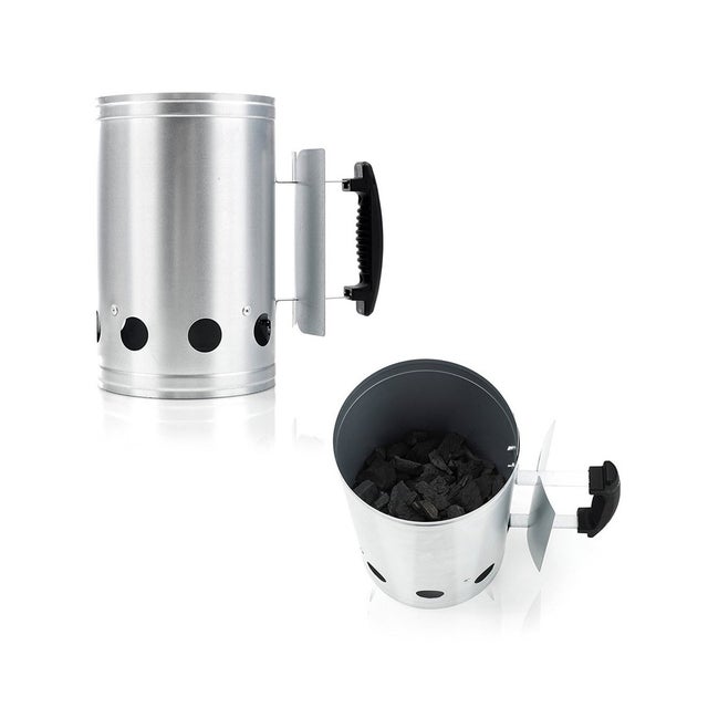 Barbecue Mistergusto A Pietra Lavica Con Fornello Laterale | Cottura Australiana, Nero, 127x57x146 Cm - Foto 5