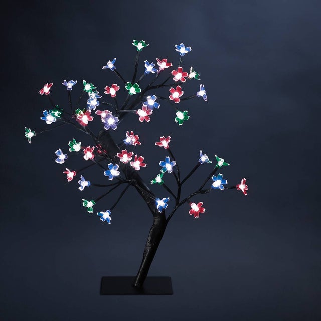 Albero luminoso da interno Prunus H45cm 48 LED + trasformatore