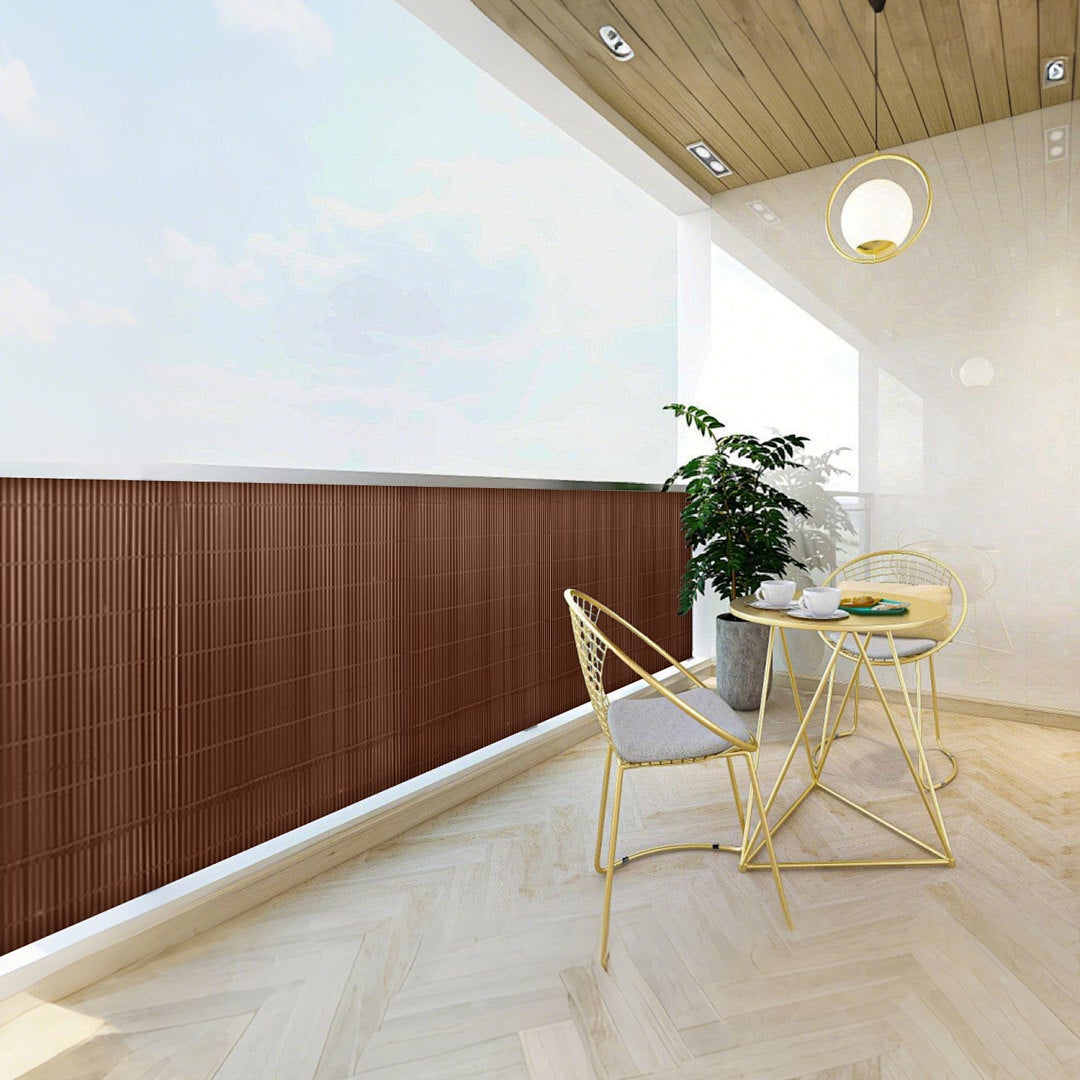 Osłona PVC 90x400 cm, odporna na pogodę, brązowy