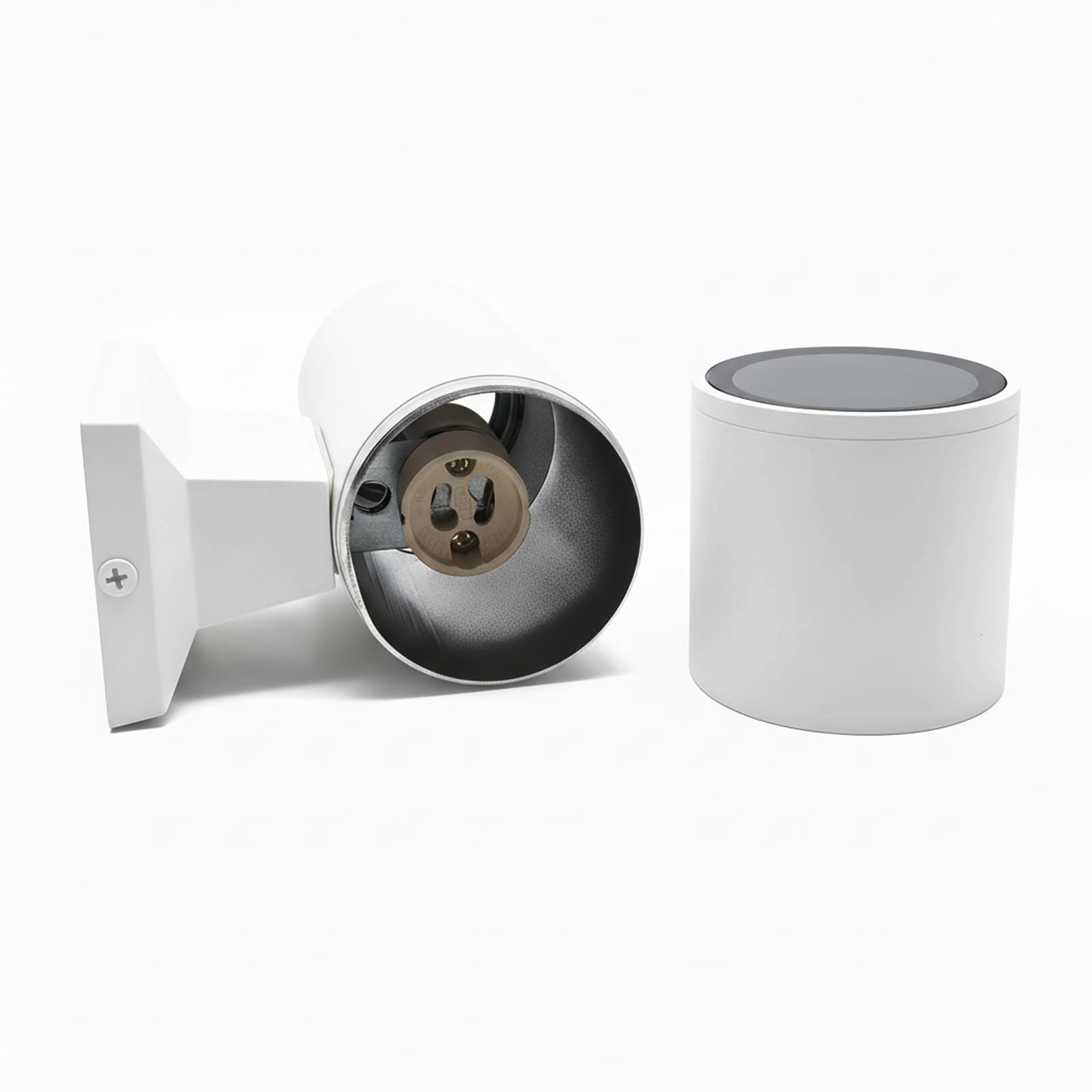 Applique Murale Extérieure Cilindro IP65 Double Faisceau LED 10W GU10 RGB UP et DOWN Lampe Murale Façade Balcon 230V BLANC - 8