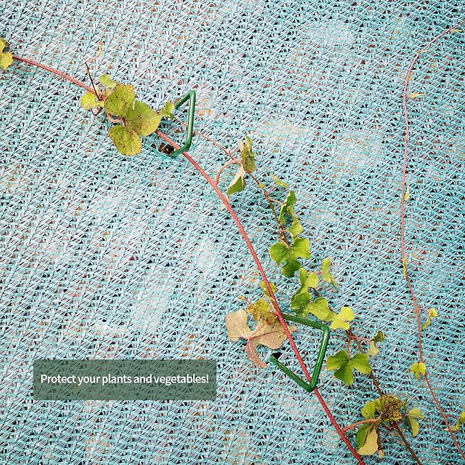 Lot de 30 piquets de jardin en forme de U pour gazon artificiel en métal vert pour mauvaises herbes, tente, filet - 150 mm - 4