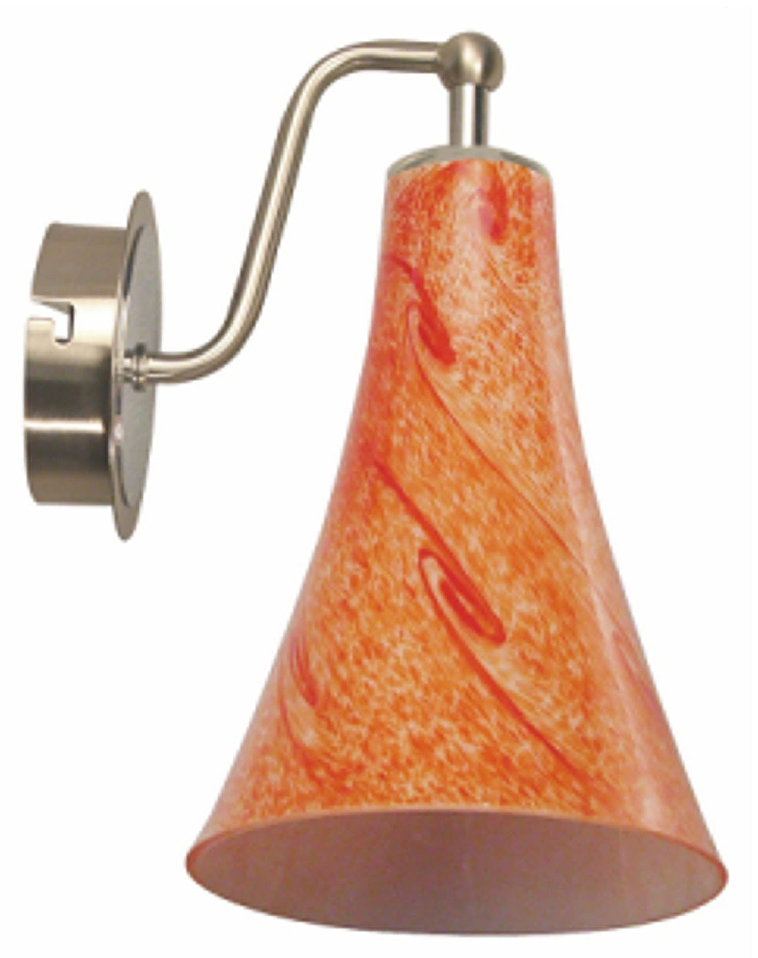 Kinkiet ścienny Rufi srebrno-pomarańczowy 1xE14x40W wym: 25 x 15 x 13 cm szkło IP20 Candellux