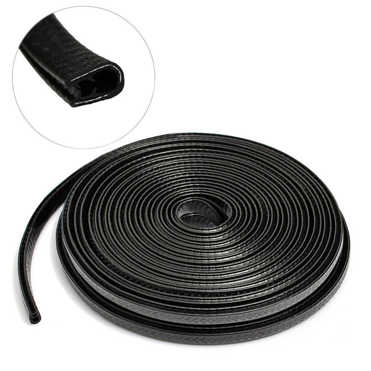 Guarnizione Per Portiera Auto A Forma Di U, In Gomma EPDM Con Clip Metallica, Lunghezza 3m, Larghezza 17mm, Spessore 28mm, Antirumore E Impermeabile, Universale - 4