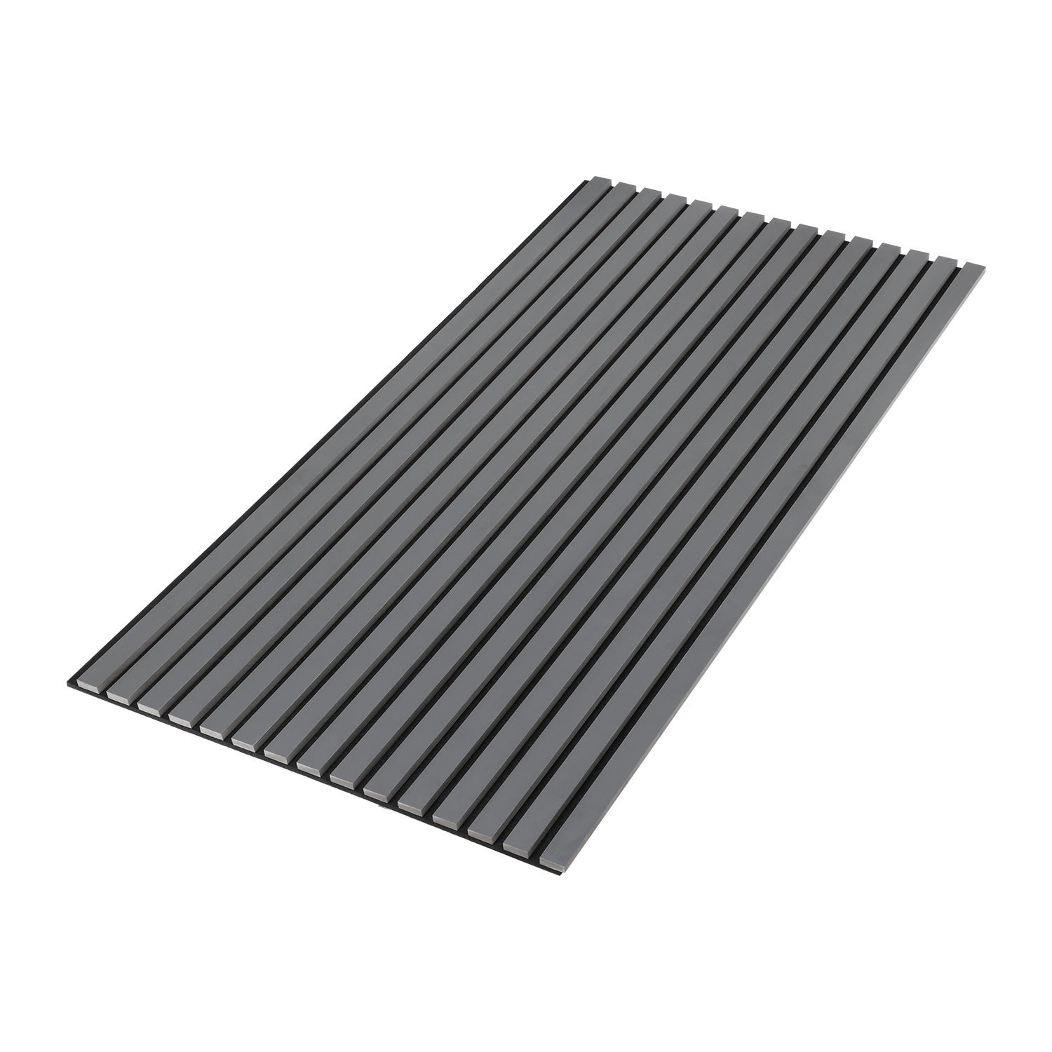Panele akustyczne ścienne 1x Płyta MDF w okleinie z prawdziwego drewna Listwy akustyczne 120x60x2,1 cm Szary