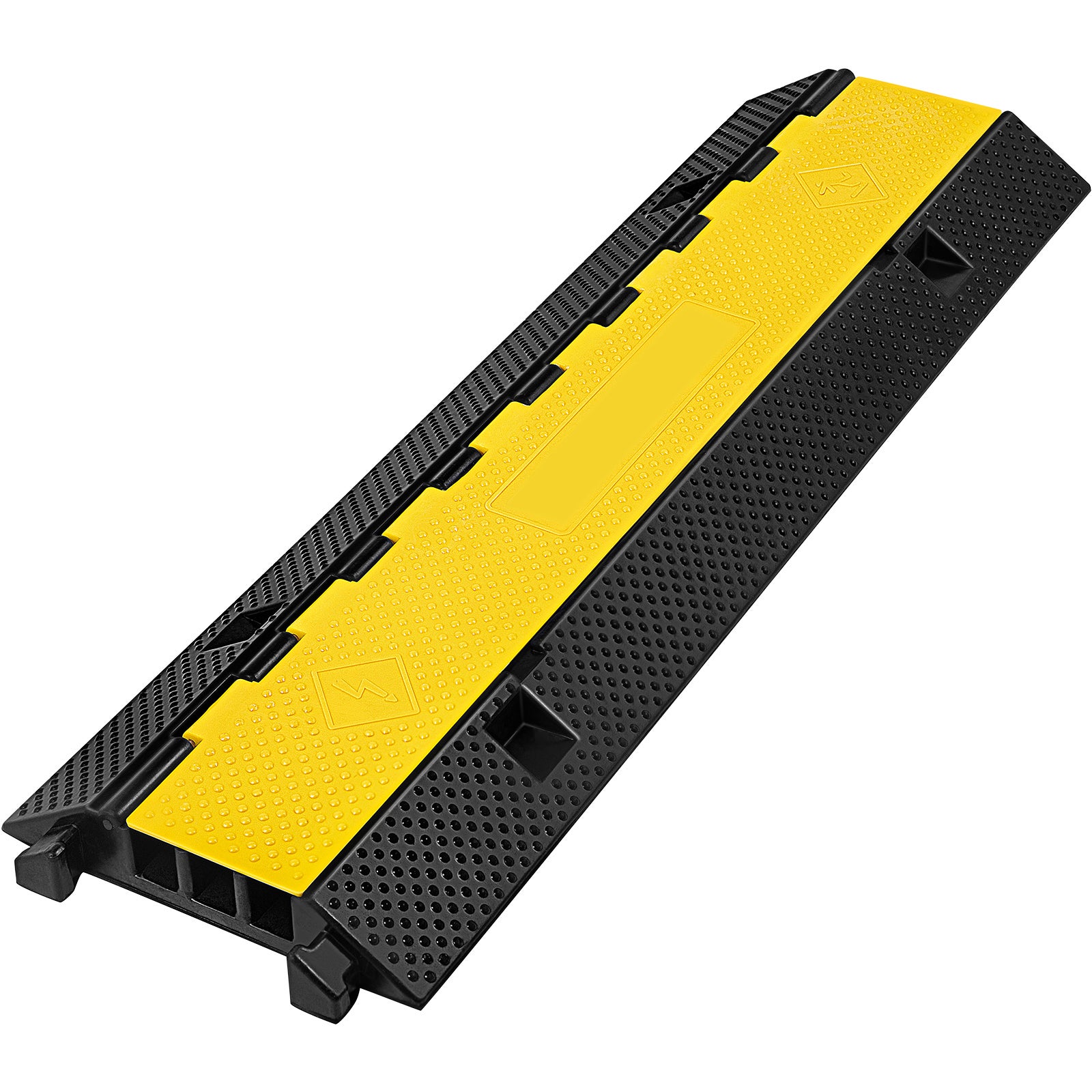 Rampe di protezione cavo gomma a SucceBuy 3 canali,1,2 x 1,2 pollici,dosatore robusto,copri-cavo per vialetto,tubo e protezione cavo - 3