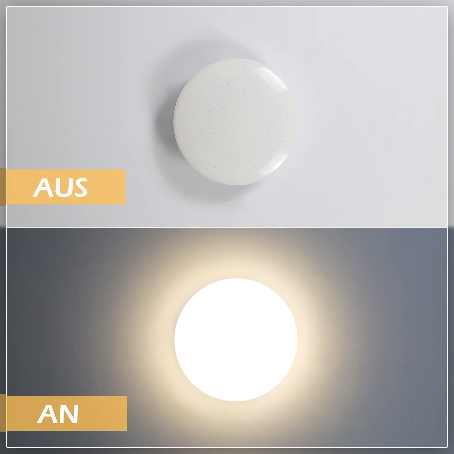 NETTLIFE Lampa sufitowa LED 21 cm 15 W Neutralna biała lampa do sypialni Okrągła gwiazda dekoracyjna do pokoju dziecięcego - 5