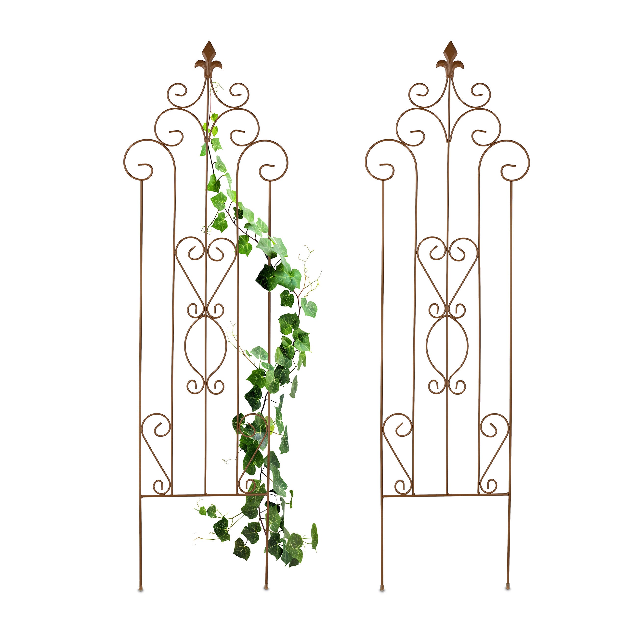 Relaxdays Tuteur Treillis Métal Marron 160x30 Cm – Support Plantes Grimpantes Jardin Robuste & Décoratif