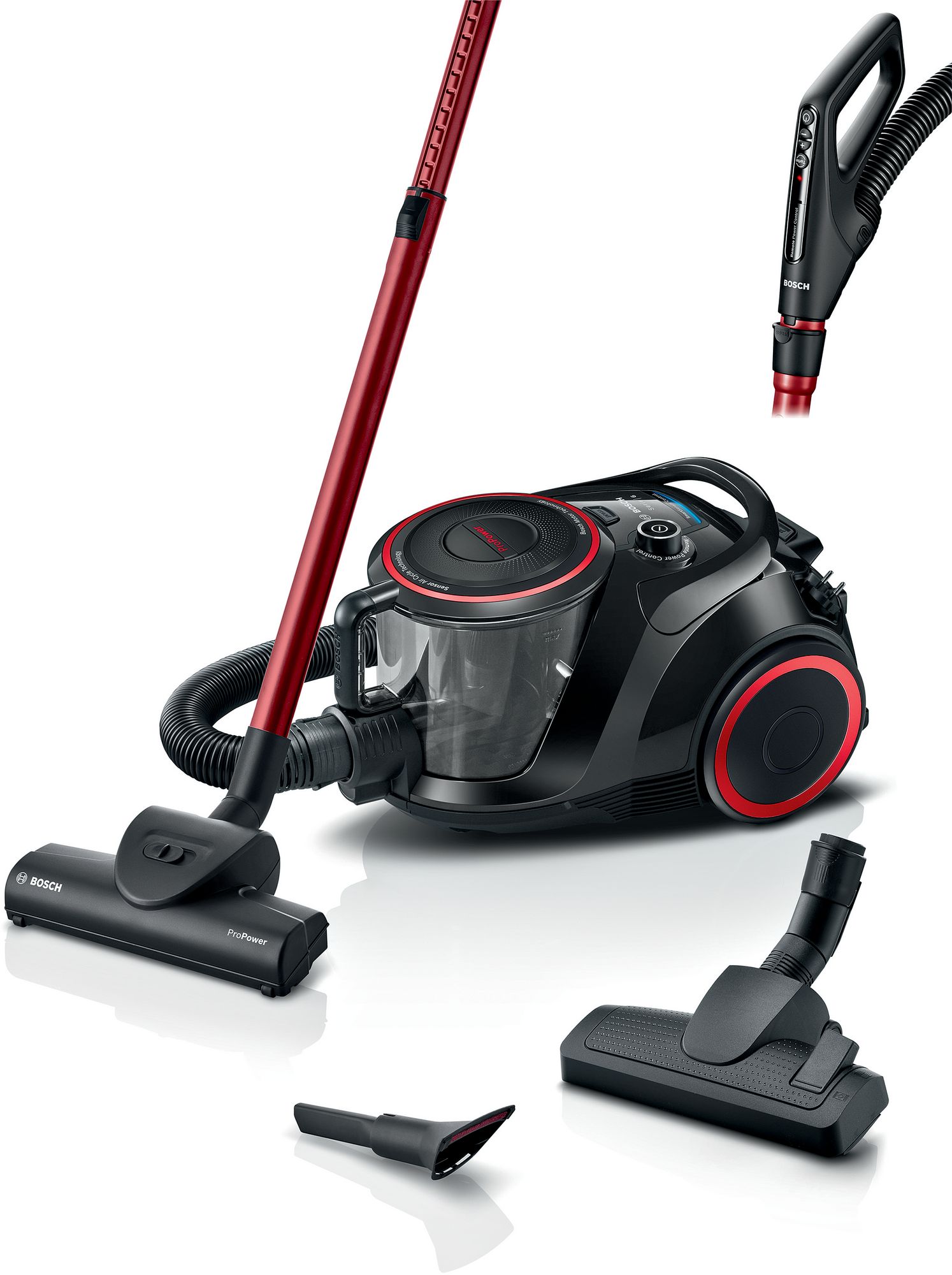 Bosch Aspiradora Sin Bolsa Home Serie 6 Bgs41pow1 Negro/Rojo , Leroy Merlin