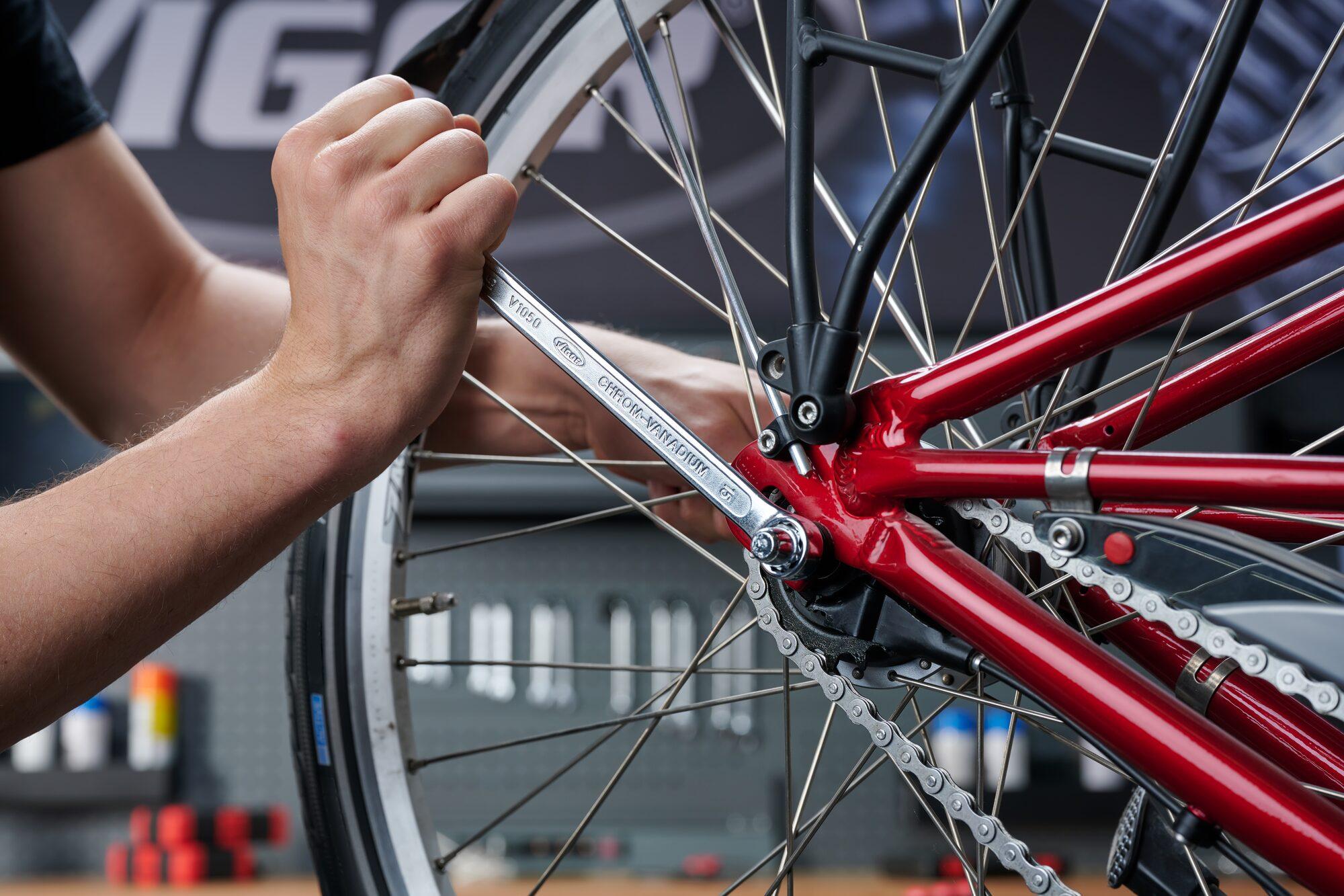 Vigor Chiave combinata ad anello V7740-30, SW 30 mm, modello lungo, gomito a 15°, profilo esagonale esterno e doppio esagono, cromata e lucida - 5