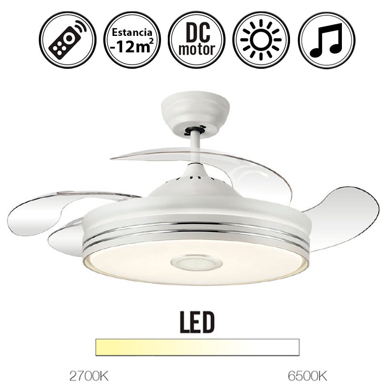 Ventilateur de plafond Kisa Deluxe WH Blanc / Erable avec éclairage Ventilateur de plafond Kisa Deluxe WH Blanc / Erable avec éclairage