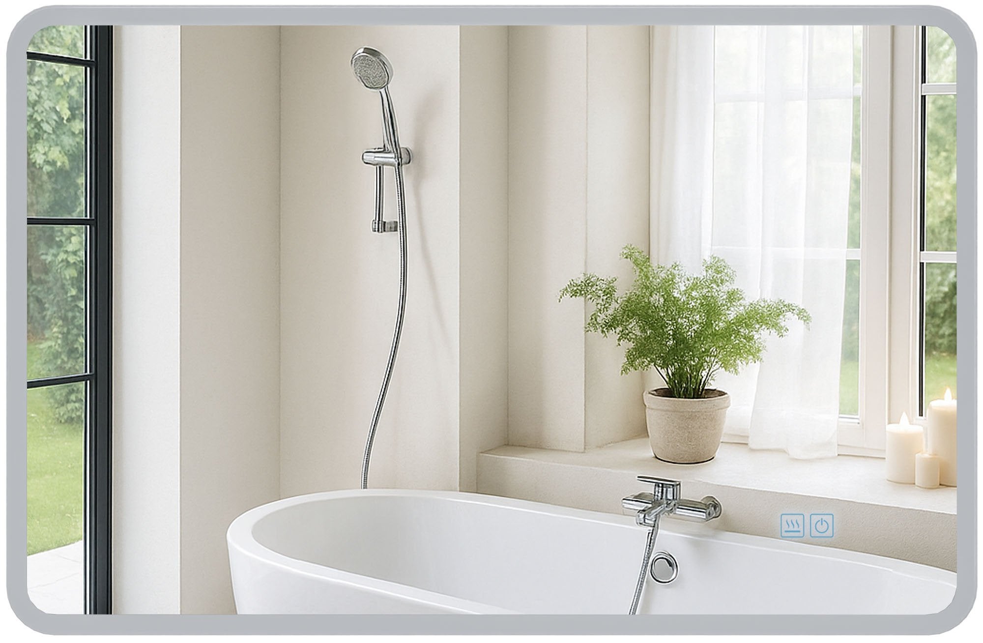 Miroir Mural 100x70 avec LED Dimmable et Fonction Anti-buée - 6