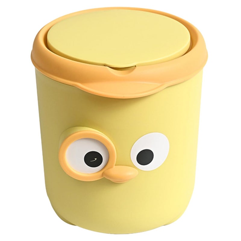 szt. Uroczy kosz na śmieci na stół z pokrywką - Mini kosz na śmieci do biura, łazienki i salonu - Design Kawaii - Praktyczny - Kosz na śmieci na biurk