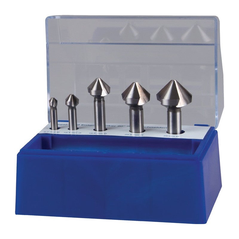Lot De 6 Fraises à ébavurer Coniques Ruko HSS - Din 335 Type C 90° - Tige Cylindrique