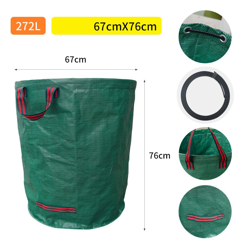 Borse Da Giardino Con 4 Manici – 2 Pezzi Da 32 Galloni + Guanti, In PP Resistente E Impermeabile, Riutilizzabili - 2