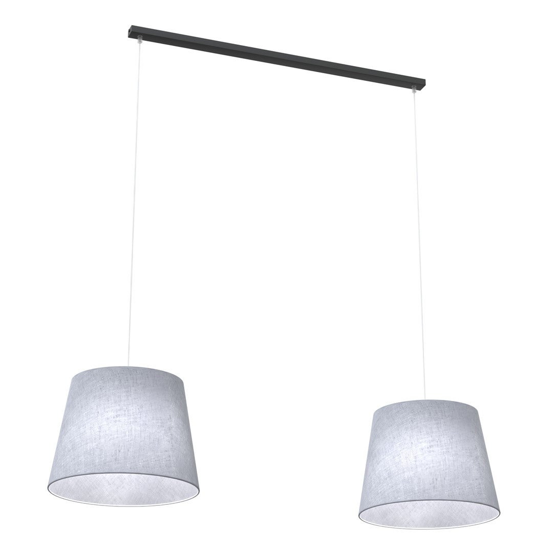 Lampa wisząca EPOCA szaro-czarna 2xE27x20W tkanina wym:150x128x38cm IP20 Emibig