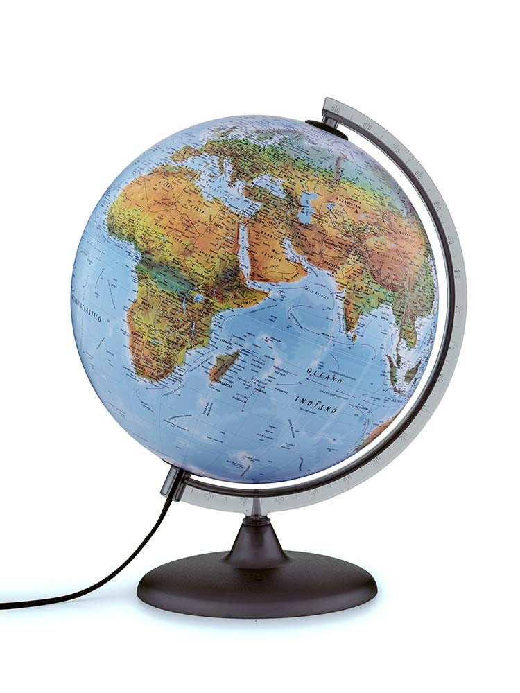 Tecnodidattica – Mappamondo Atmosphere Bamboo, Diametro 25 Cm, Base In Bambù E Metallo, Con Luce LED - 3