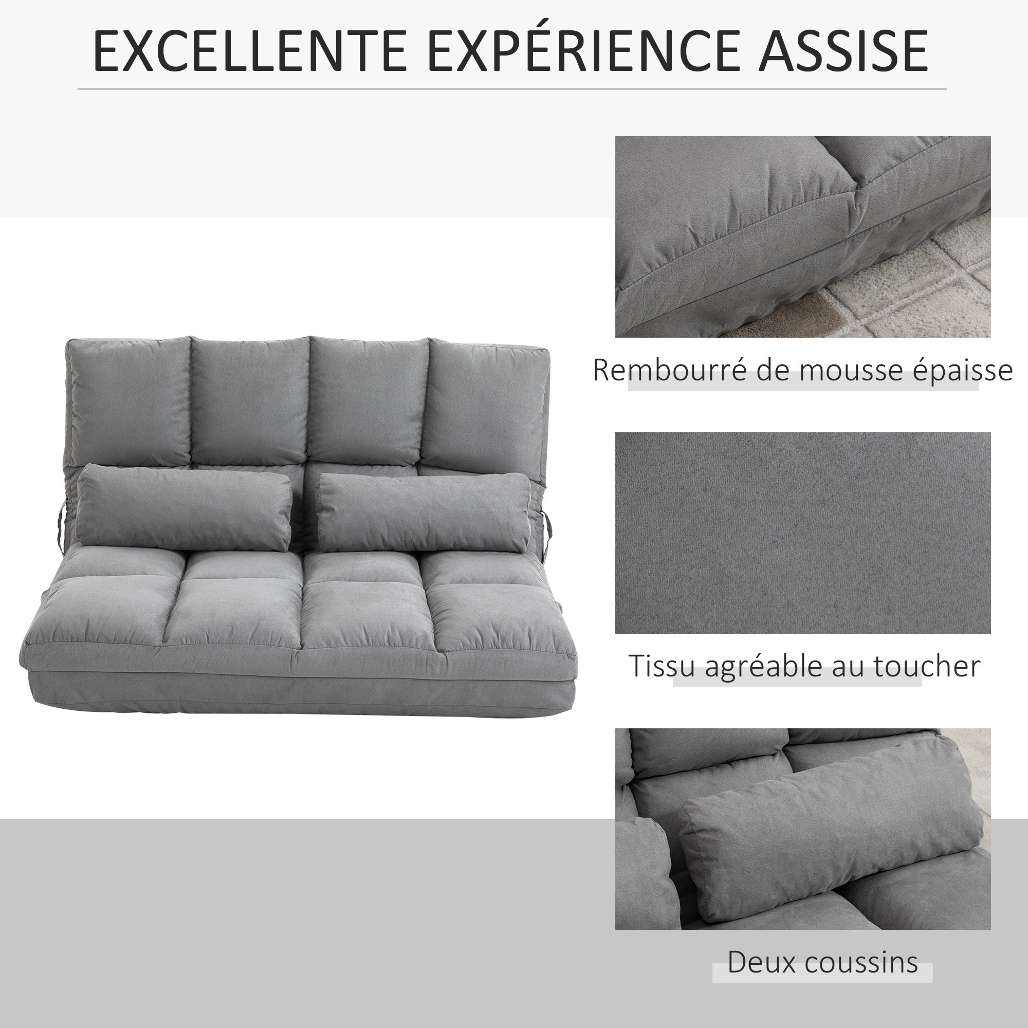 Canapé Paresseux Suède HOMCOM - 6