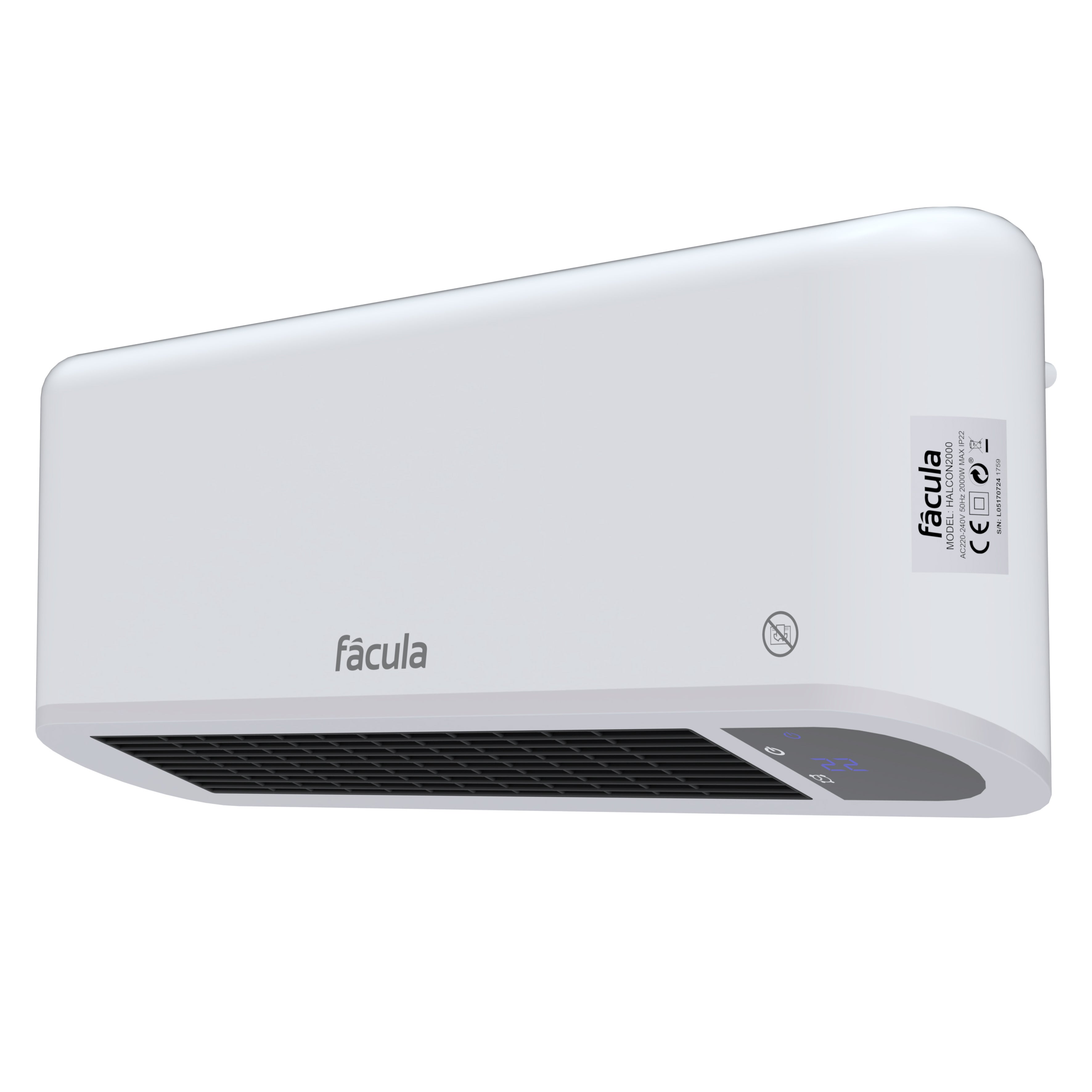 Fácula - Split Cerâmico Programável Halcón | 1000/2000w | Ventilação+Aquecimento | Prog diária/sem | Controle remoto - 5