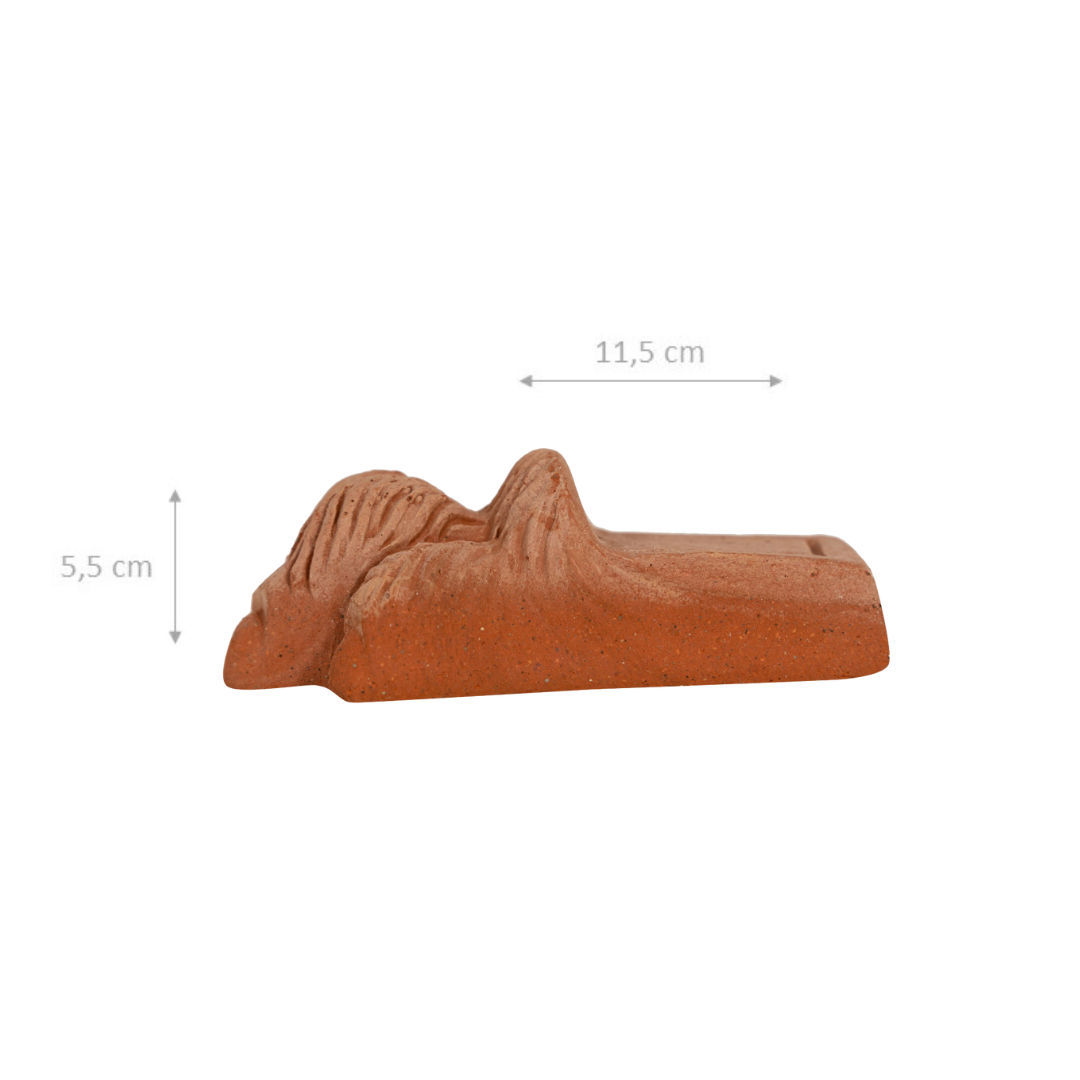 BISCOTTINI Lot de 12 Pieds de Pot en Terre Cuite en Forme de Patte de Lion - Supports pour Jardinières d'Extérieur - 11,5x5,5cm Made in Italy - 2