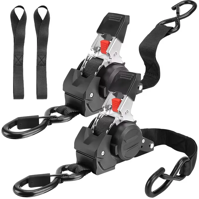 Sangle à cliquet Automatique 3 m x 25 mm Crochets+ crochet Master Lock Equipement Idéal Fixation Remorque Moto Quad Auto - 8