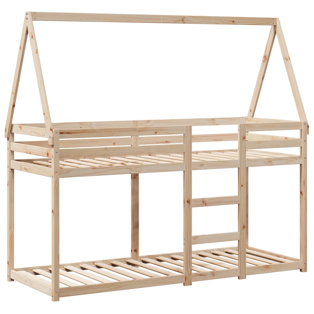 Lit superposé avec toit 75x190 cm bois de pin massif - 3